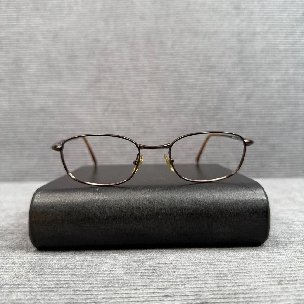 Ray-Ban RB 6018 2511 Brown Oval Metal Eyeglasses Frames Made in Italy 50-19-135